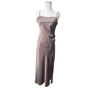 House of Harlow Y2K Maxi Satin Slip Dress Sz L NWT Mocha Mousse Cocktail Event